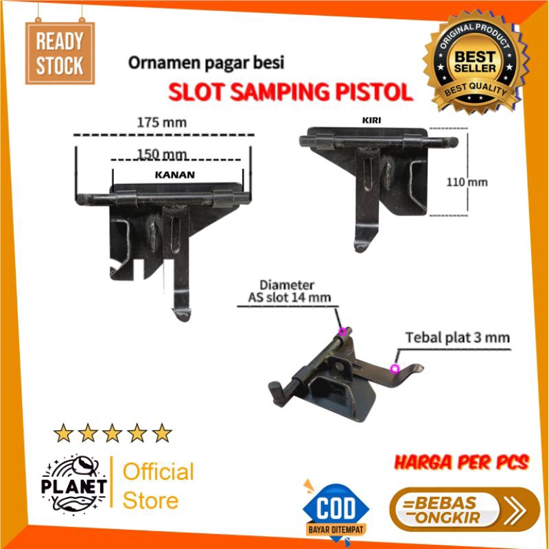 SLOT PINTU PAGAR BESI MODEL PISTOL/SLOT PAGAR GARASI /GRENDEL KUNCI PINTU PAGAR
