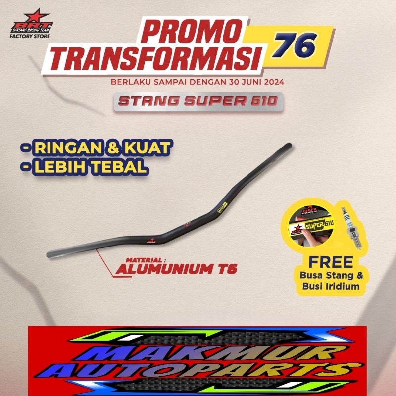 Stang Fatbar Super BRT Handle Bar 610 Universal WR 155 CRF KLX Trail GTX Trabas - BINTANG RACING TEA