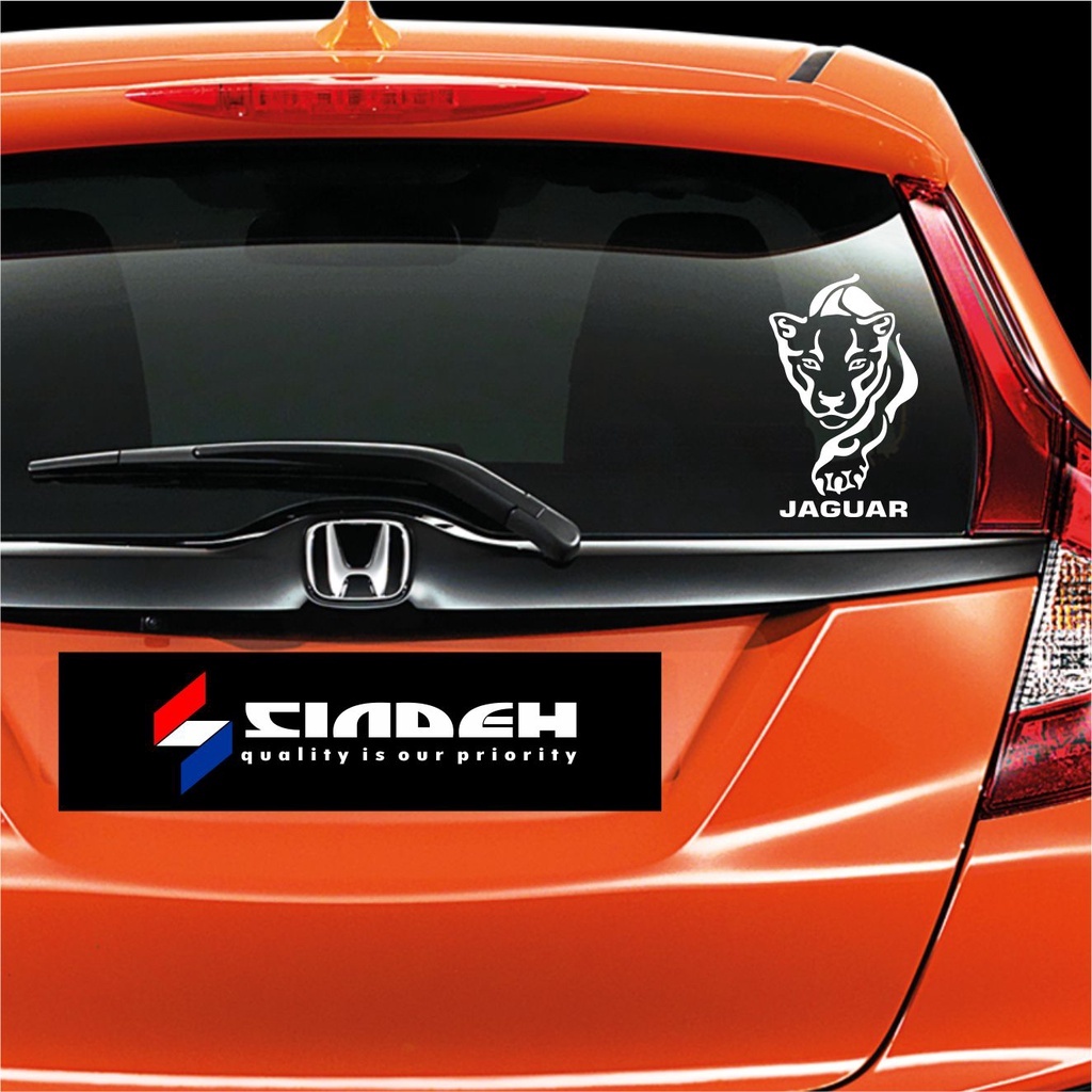 SINDEH GRAPHICA CUTTING STICKER KACA MOBIL GAMBAR MACAN TIGER JAGUAR PANTHER STIKER MOBIL KEREN