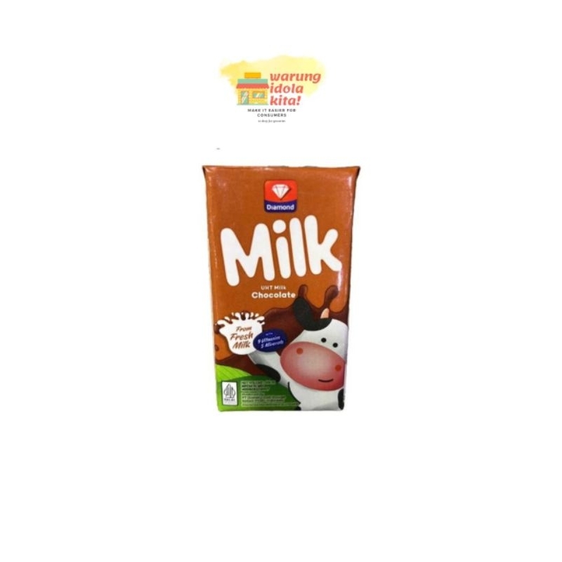 

Diamond milk rasa chocolate ukuran 125ml isi 40 pcs
