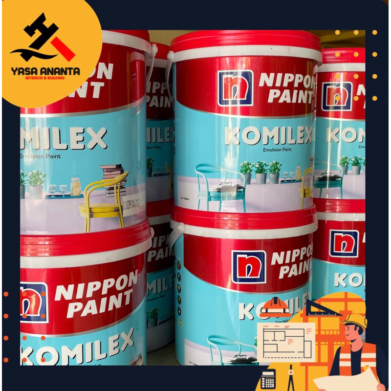 CAT TEMBOK INTERIOR NIPPON KOMILEX 4,5KG / cat tembok interior nippon komilex 4,5 kg Cat 5kg 5 kg