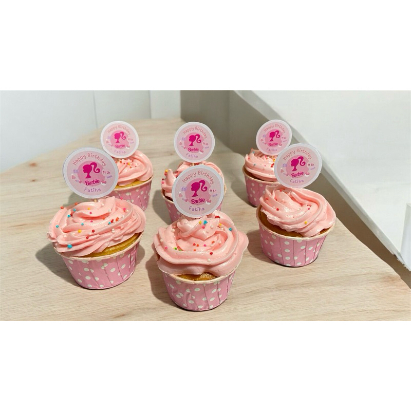 

Cupcake ulang tahun satuan with box | Cupcake custom | Cupcake Topper