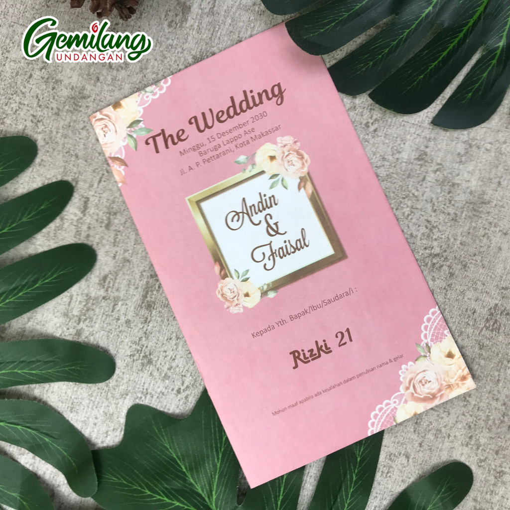 Blanko Undangan Pernihakan RIZKI 21 Murah