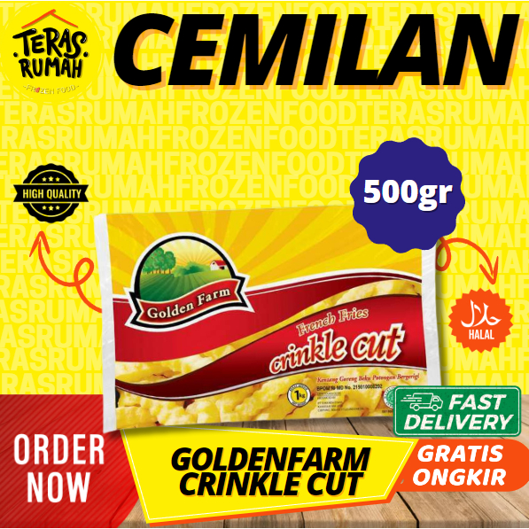 

GOLDEN FARM - KENTANG GORENG CRINKLE CUT BERGERIGI 500gr