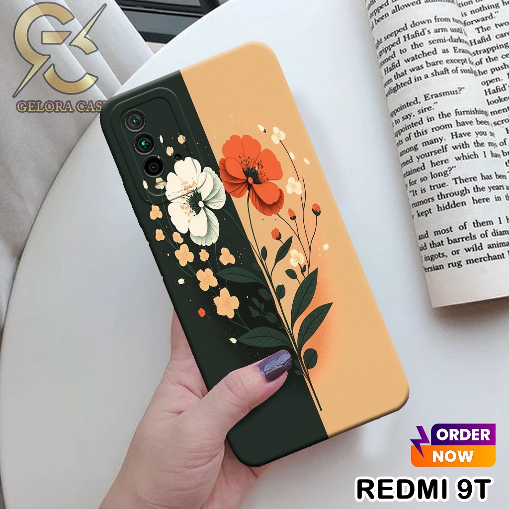 Case Xiaomi Redmi 9T - geloracase - Casing Redmi 9T - Motif case bunga - Xiaomi - Softcase Redmi 9T 