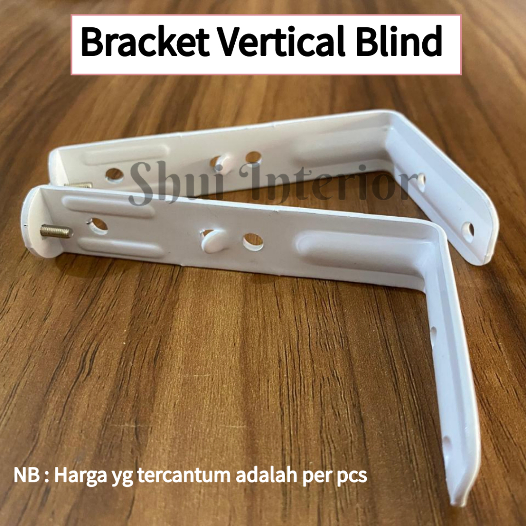 Bracket Vertical Blind / Kaki Rel Vertical Blind Putih Bahan Tebal