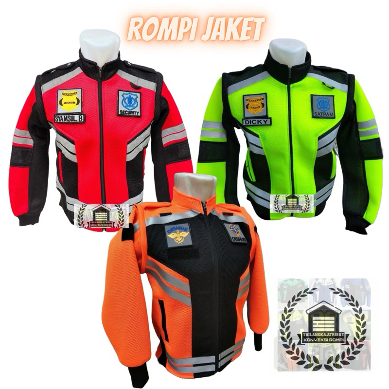 Romket / Rompi jaket satpam / rompi jaket dishub/ romket polisi terbaru bahan double mes tebal