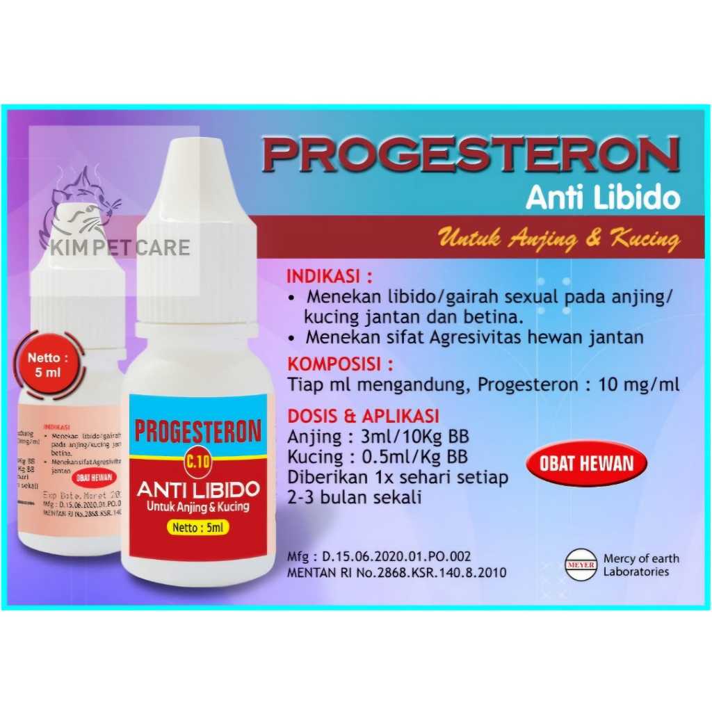 PROGESTERON 5 ml Anti LBDO untuk Anjing dan Kucing
