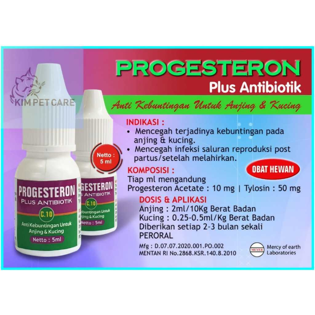 PROGESTERON 5 ml Anti KEBTNGAN untuk Anjing dan Kucing