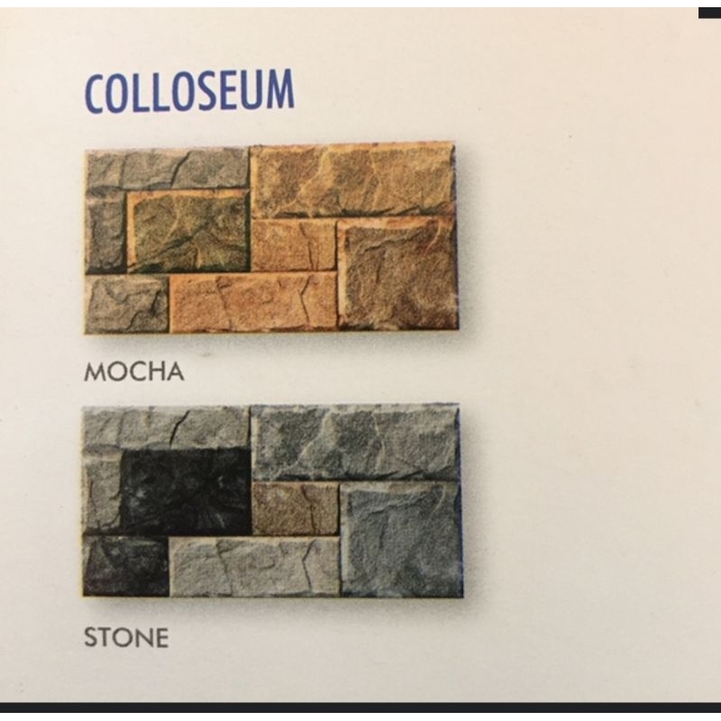 keramik dinding 20x40 Colloseum motif batu alam