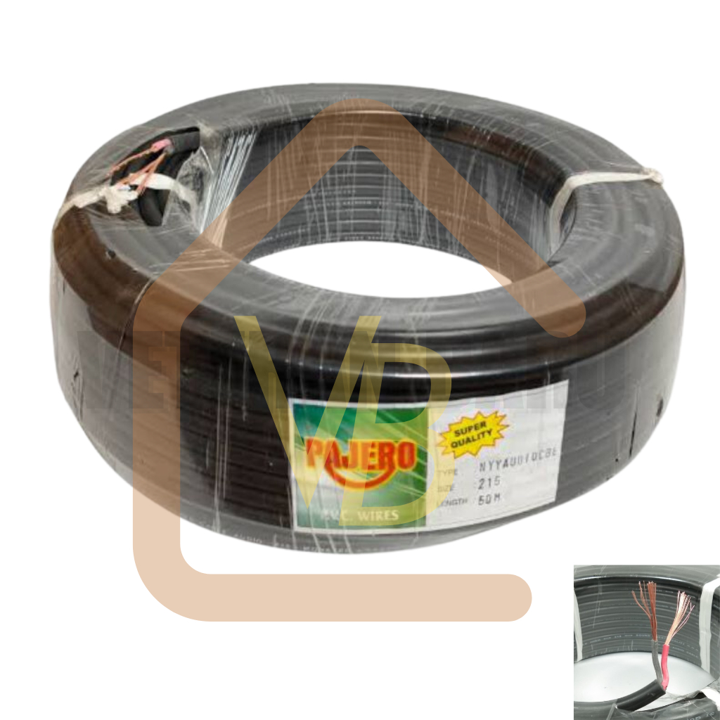 KABEL LISTRIK SERABUT 2x1.5 HITAM Kabel Listrik HYO 2x1,5 pajero / Kabel Listrik AUDIO