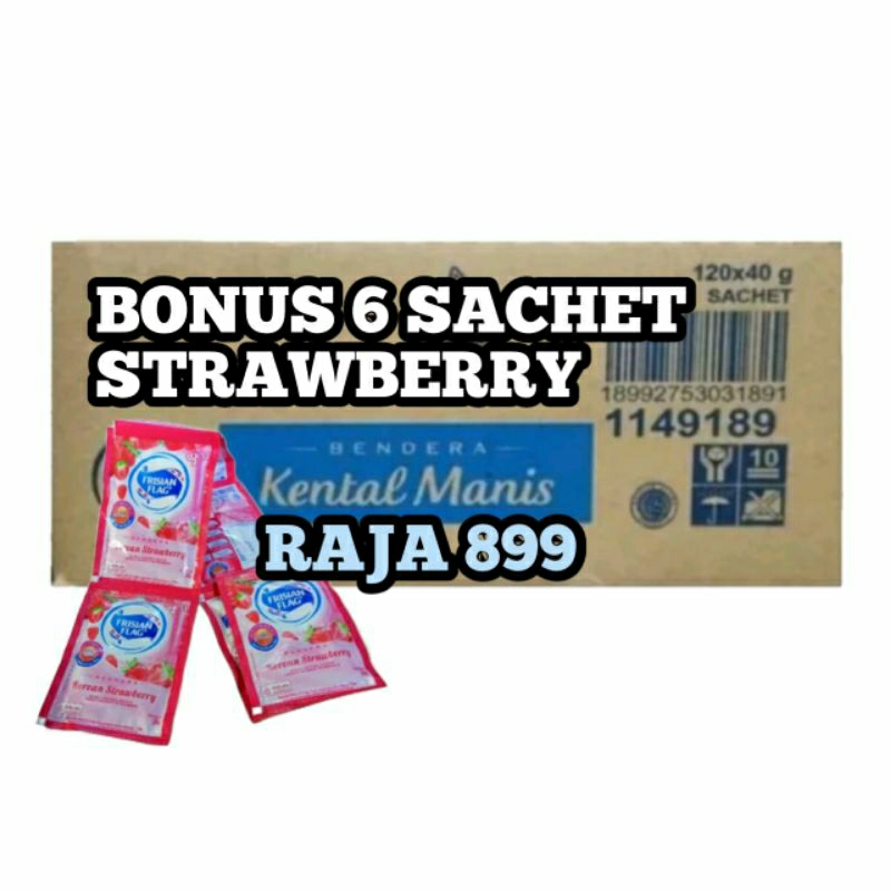 

SUSU BENDERA SACHET/SASET FRISIAN FLAG SACHET PUTIH & COKLAT DUS ISI 20 PACK (120 X 38GR)