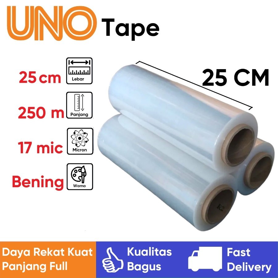 

Stretch Film OEM Plastik Wrapping Lebar 25 Cm Panjang 250 Meter Full 17 Micron