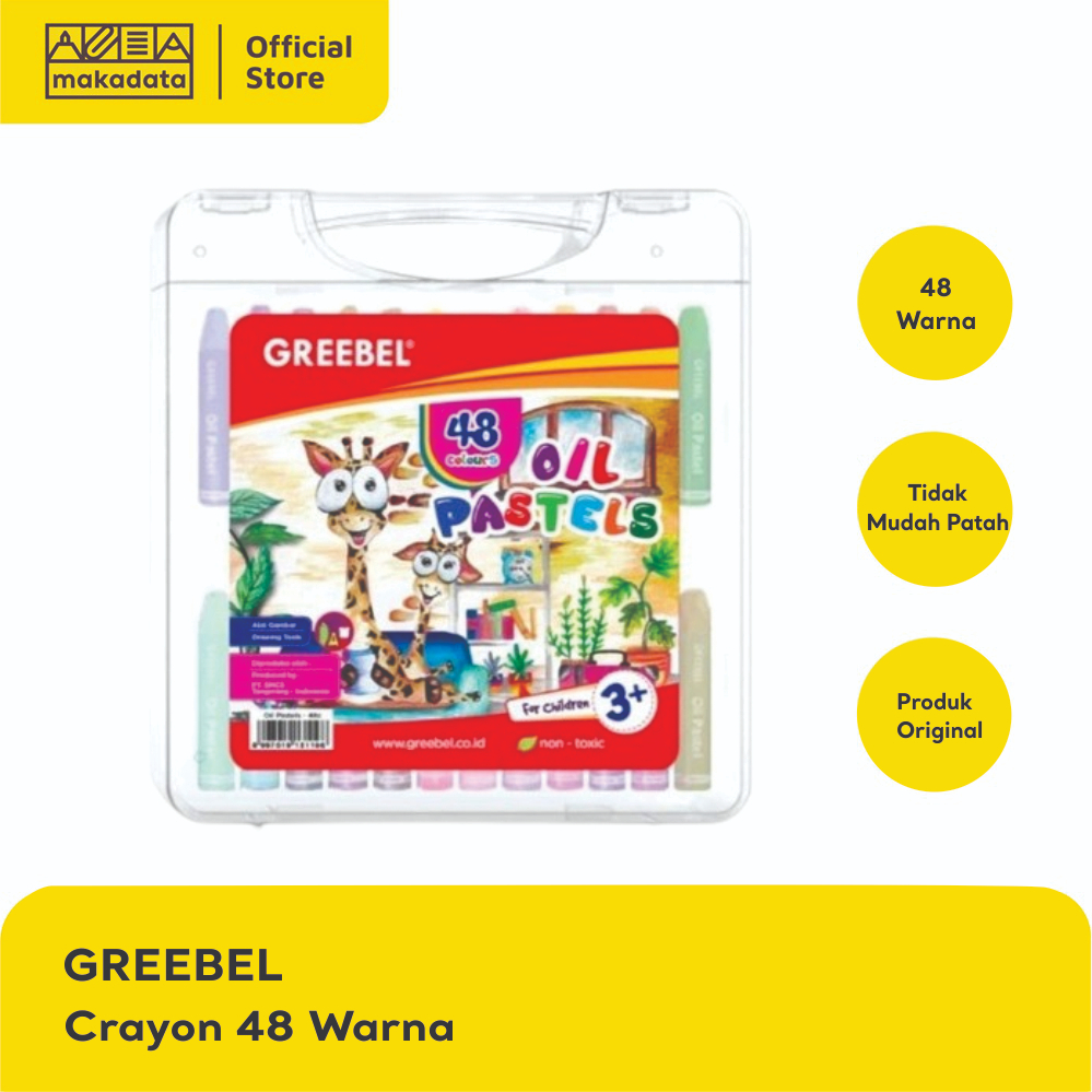 

CRAYON / OIL PASTEL GREEBEL ISI 48 WARNA MURAH