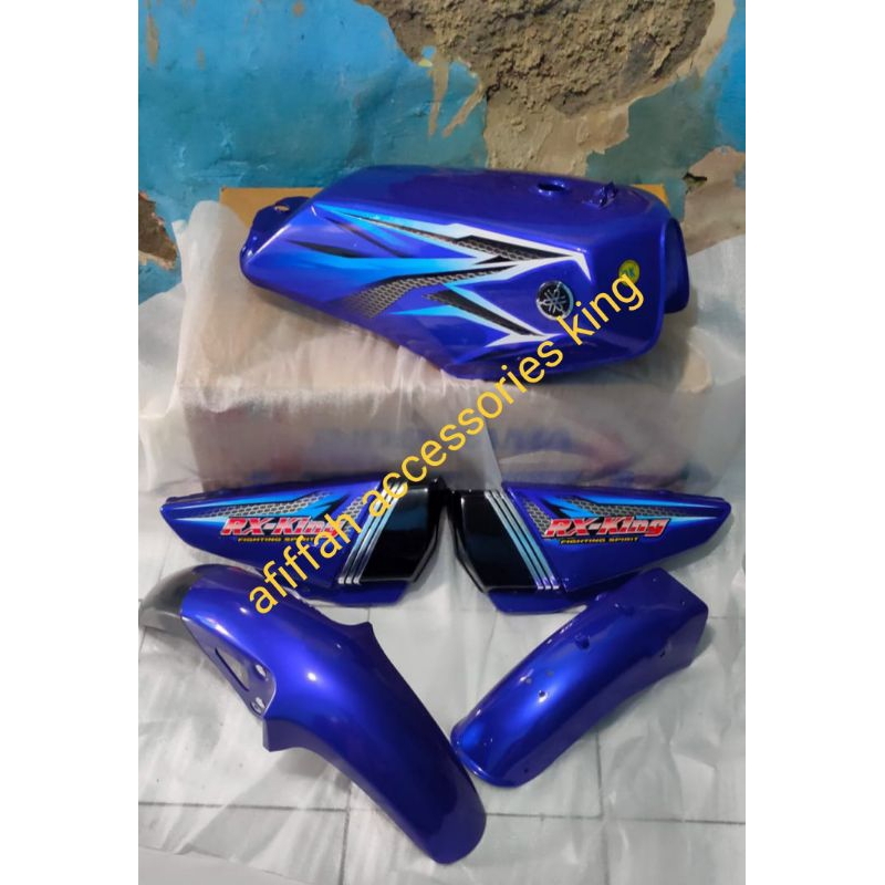 body set rx king new tahun 2005 2006 awal warna biru tangki spakbor dop aki rx king original