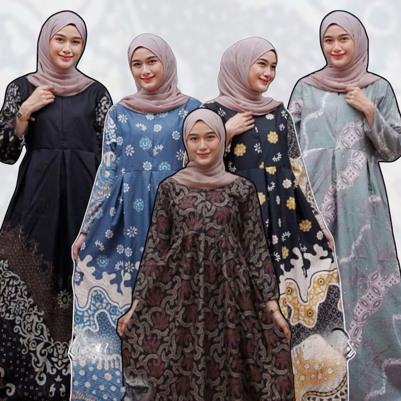 GAMIS BATIK MODERN | PAKAIAN WANITA LD 104-120 batik modern pekalongan
