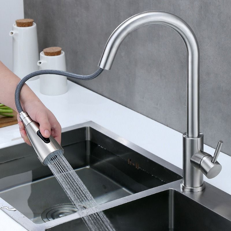 Kran Sink Tarik Keran Cuci Piring Fleksibel BONUCCI Stainless Faucet Sprayer kran Cuci Piring Kitche