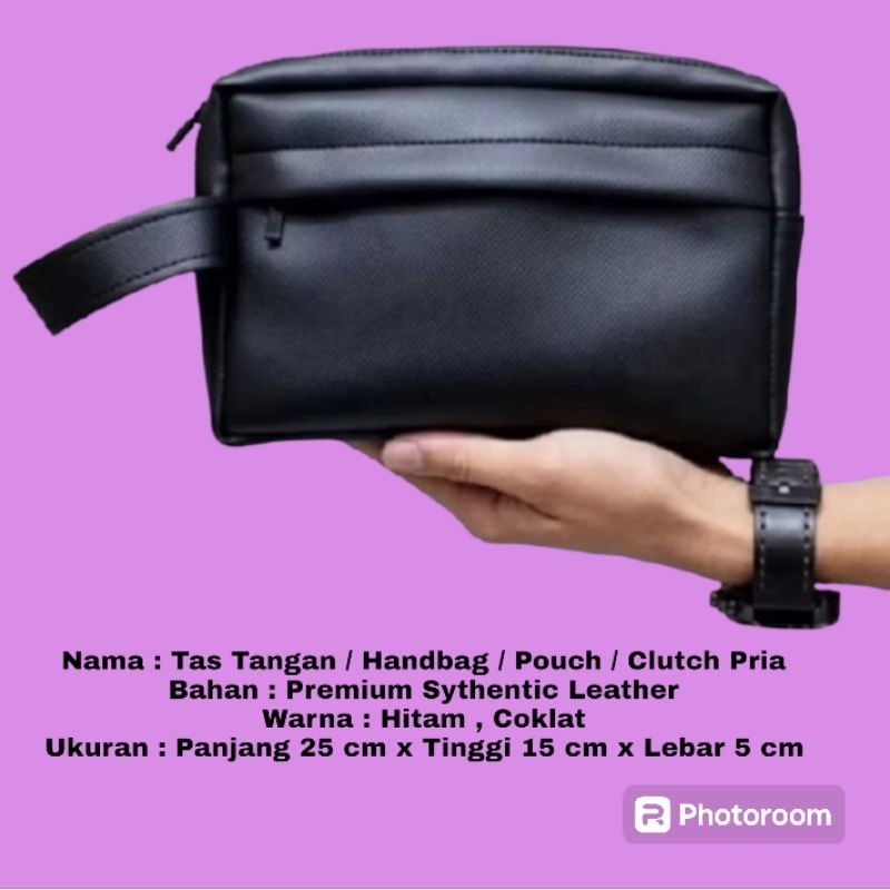Handbag 3 resleting/ Tas Tangan 3 resleting Pria Wanita