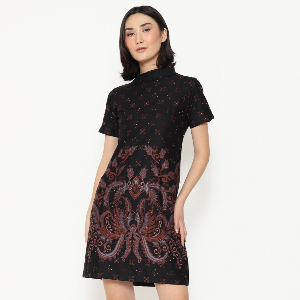 My Aksa Batik Wanita Dress Furing Emma Edrick