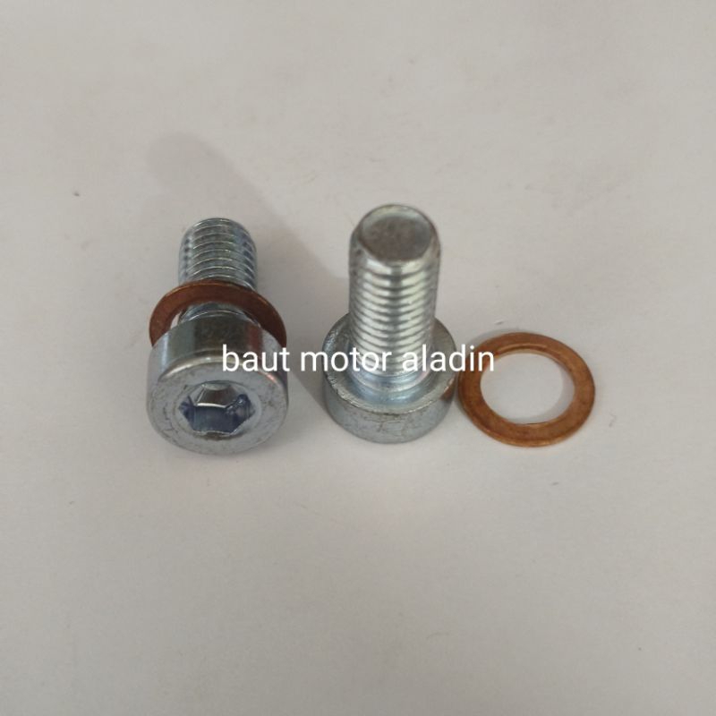 Baut L Suling Shock Depan Motor Honda Bebek Universal (2 set)