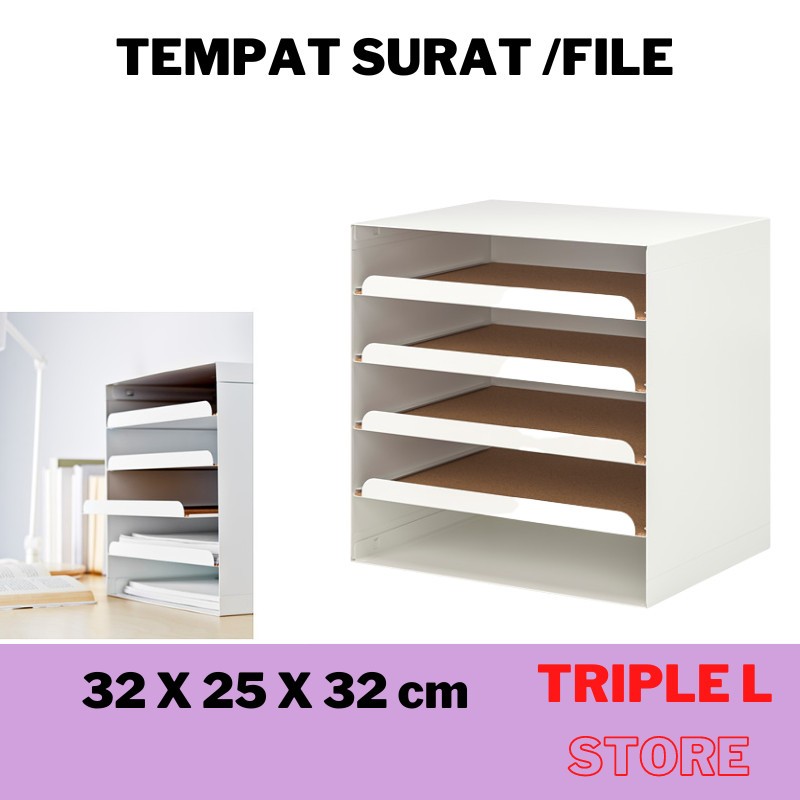 Rak Tempat File Surat Kertas Laci Susun Atas Meja