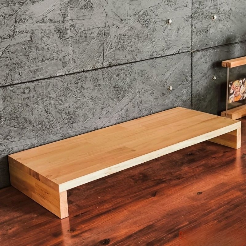 Stand Monitor / Meja Monitor Stand Riser Laptop Kayu | Dudukan Laptop Monitor