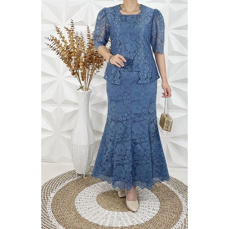 Setrok brukat premium Pecah 8, setrok kebaya wanita, setelan rok gereja 500gram