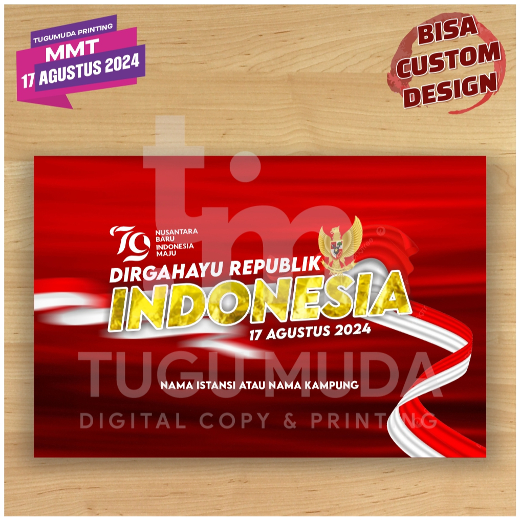 Cetak Spanduk|Banner|MMT - HUT RI - INDONESIA MERDEKA - LOMBA 17AN