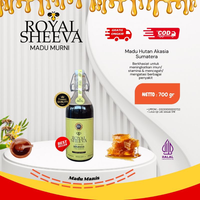 

Madu Murni 100% Royal Sheeva 700 gr | Premium Halal MUI Asli dari Hutan Akasia Sumatera