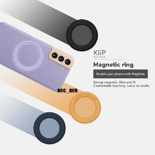 KIIP Wireless Magnetic Ring Plate Magsafe - Biru
