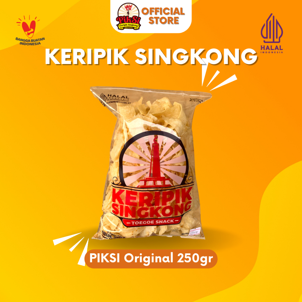 

250gr Keripik Singkong PIKSI besnack - Cemilan Oleh-oleh Bandung