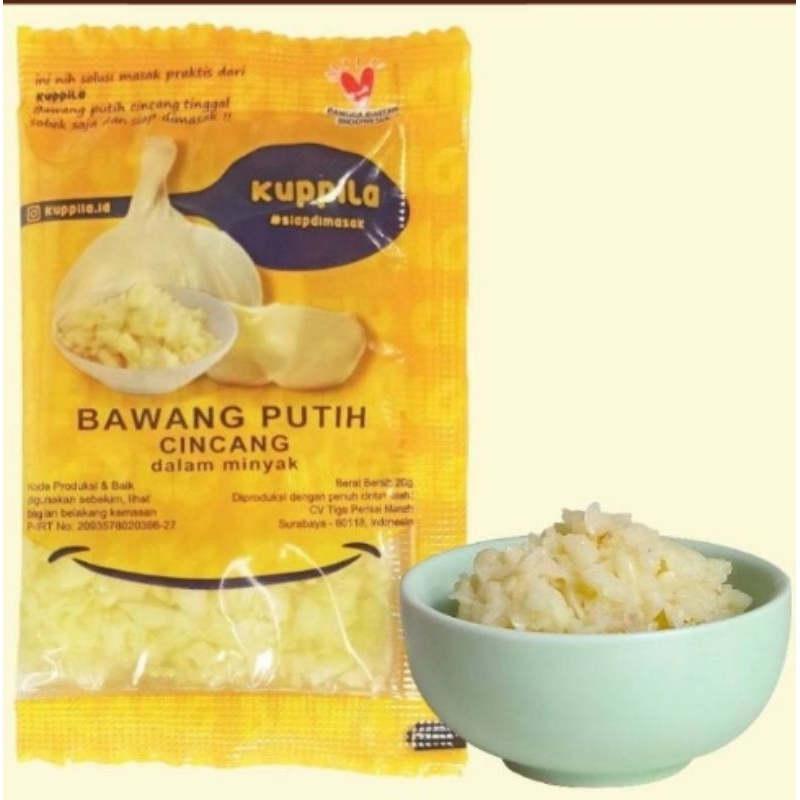 

Kuppila Bawang putih cincang dalam minyak 1 Renceng 5 sachet