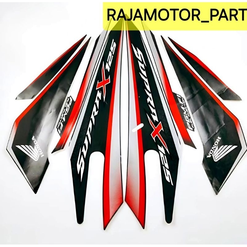 STRIPING STIKER HONDA SUPRA X 125 FI 2009 2010 ABU HITAM BODI STANDAR BERKUALITAS TERBAIK