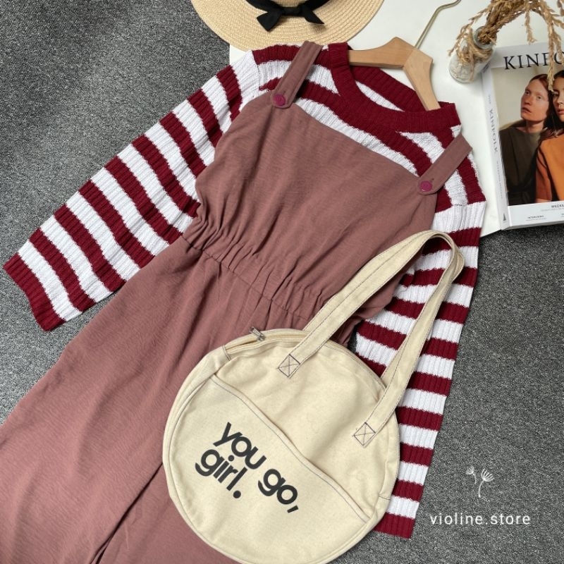 Violine store JUMPSUIT WANITA KEKINIAN COCOK UNTUK NONGKI BARENG KOREAN STYLE HIJAB FRIENDLY DAILY R