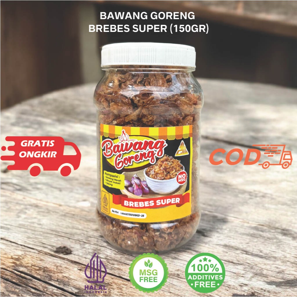 

150gr Bawang Goreng Brebes Super 150GR brambang goreng brebes super fried onion asli brebes super