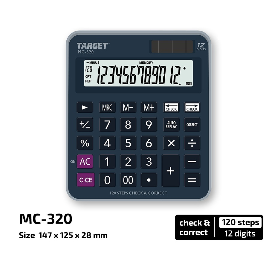 

KALKULATOR TARGET MC-320 /DESKTOP CALCULATOR 12 DIGIT