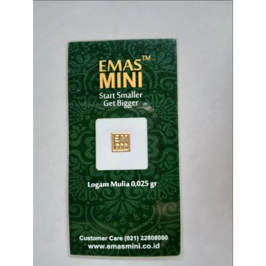 Emas Mini 0.025 gr / Logam Mulia /Gift & Souvenir LM Hadiah Mahar