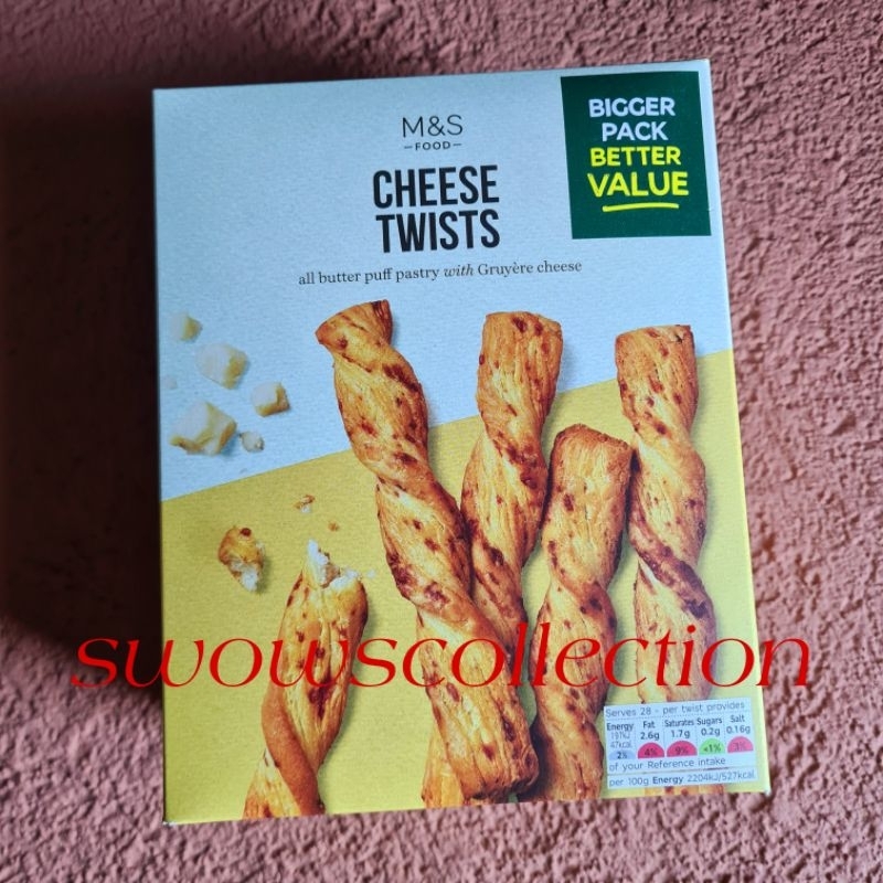 

M&S MARK MARKS & AND SPENCER CHEESE TWISTS TWIST STICK BISCUIT BISKUIT KEJU