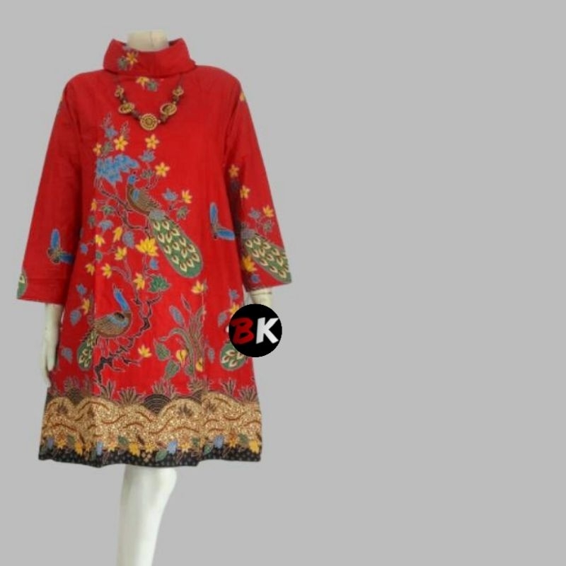 Tunik Batik Jumbo New Tunik Batik Big Size Motif MERAK