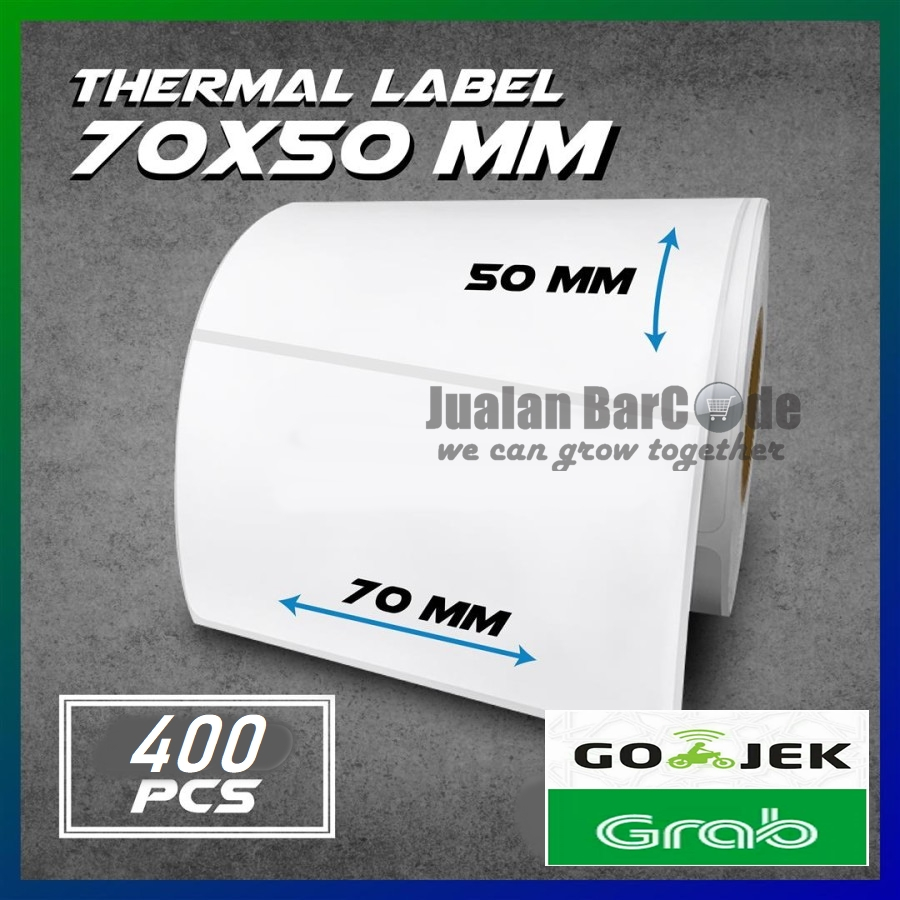

LABEL DIRECT THERMAL 70x50 | 70mm X 50mm CORE 1 " ISI 400 PCS LABEL EXPEDISI WAHANA