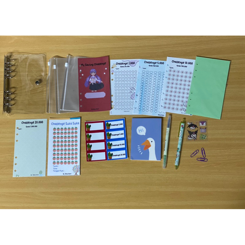paket binder menabung A6 / binder saving challenge