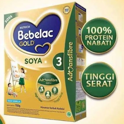 ⭐ SK ⭐ Bebelac Gold Soya 3 Vanilla 700 gram Susu Pertumbuhan 1-3 Tahun