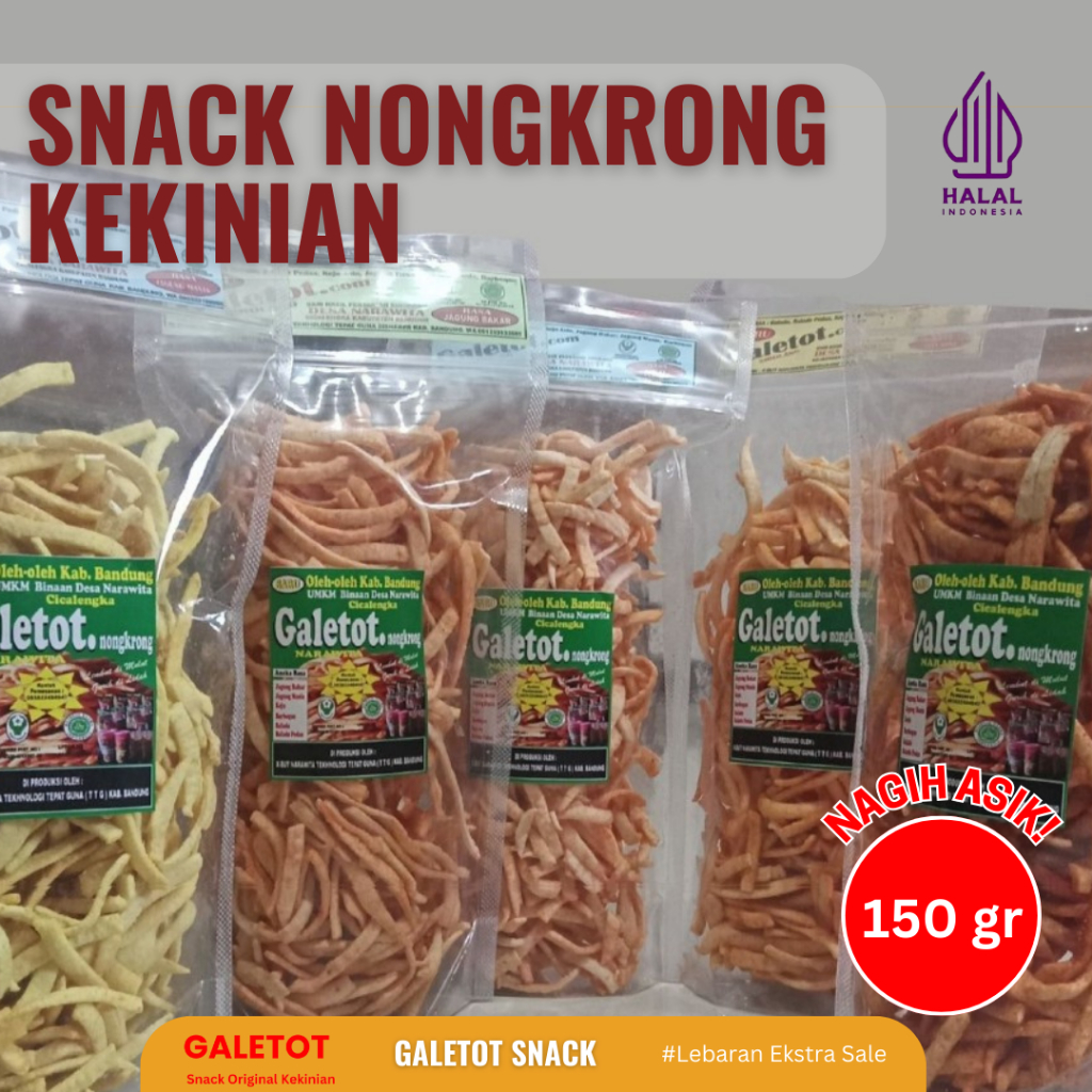 

GALETOT-Snack Singkong Cemilan Enak Original Pedas 150gr