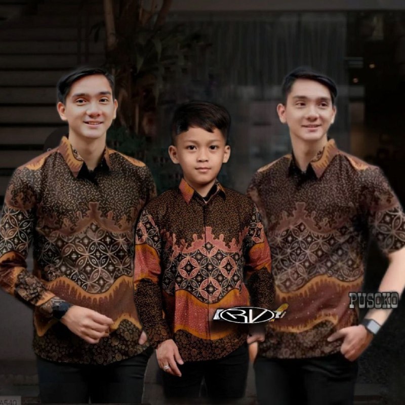 Kemeja Batik Anak Laki-Laki Lengan Panjang Batik Ayah dan Anak Cowok TERBARU Kemeja Batik Ayah dan K