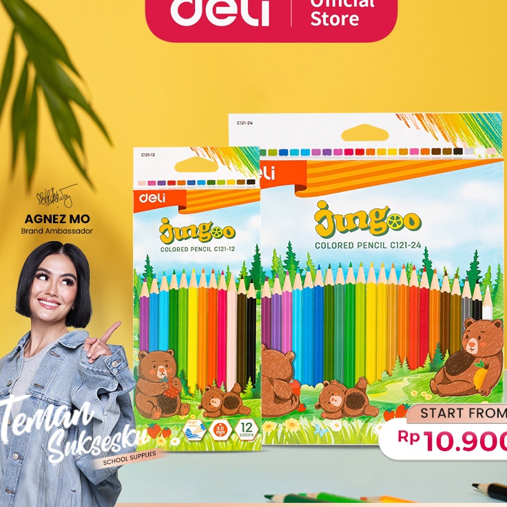 

Masih fresh Deli Colored Pencil Pensil Warna Lucu 12 24 Warna Pewarnaan Cerah EC121XX