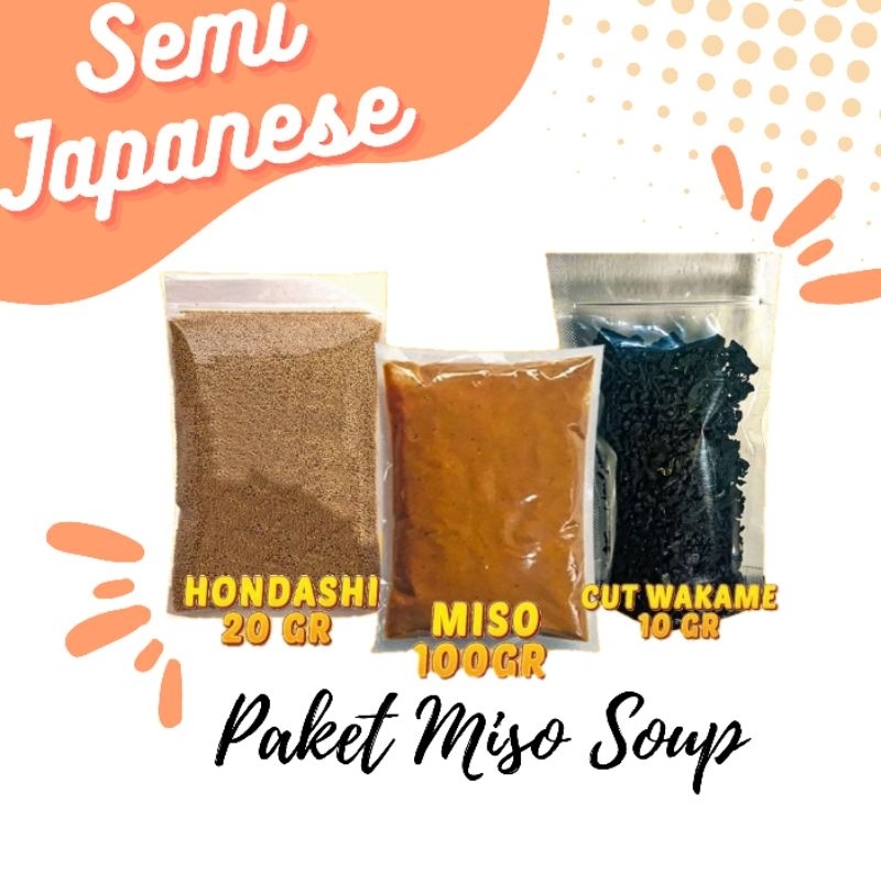 

Paket Miso Soup (Miso, dashi, wakame) | Taucho Jepang, kaldu ikan, rumput laut