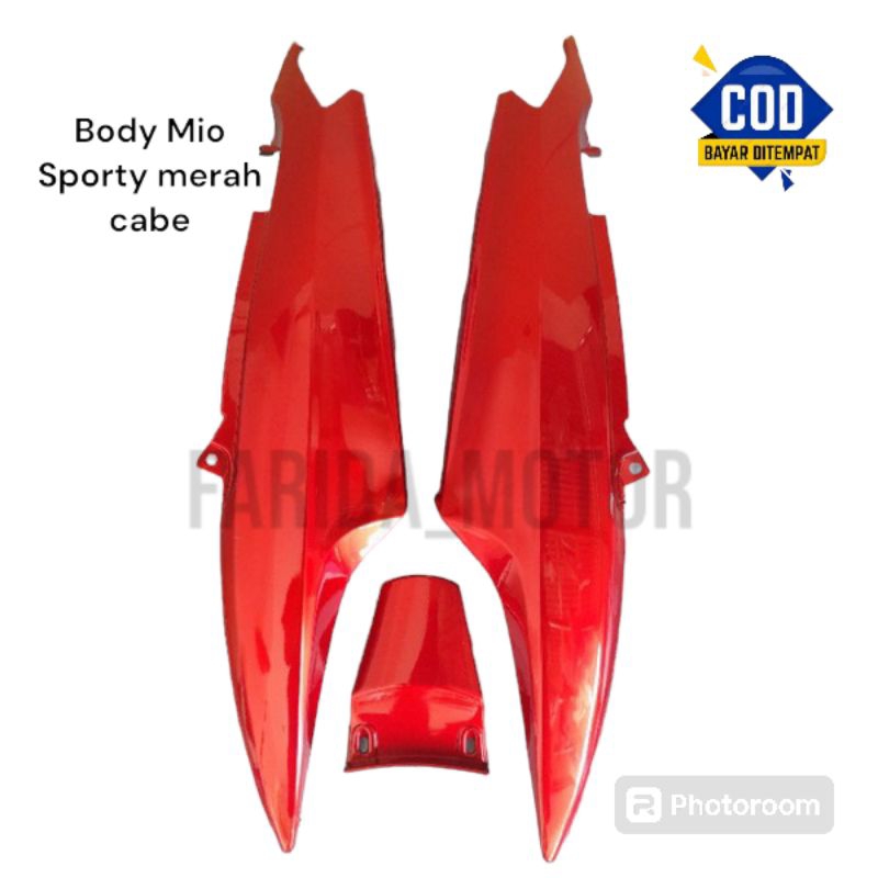 COVER BODY KANAN KIRI YAMAHA MIO SPORTY MERAH CABE/SEPASANG BODY MIO SPORTY MERAH CABE
