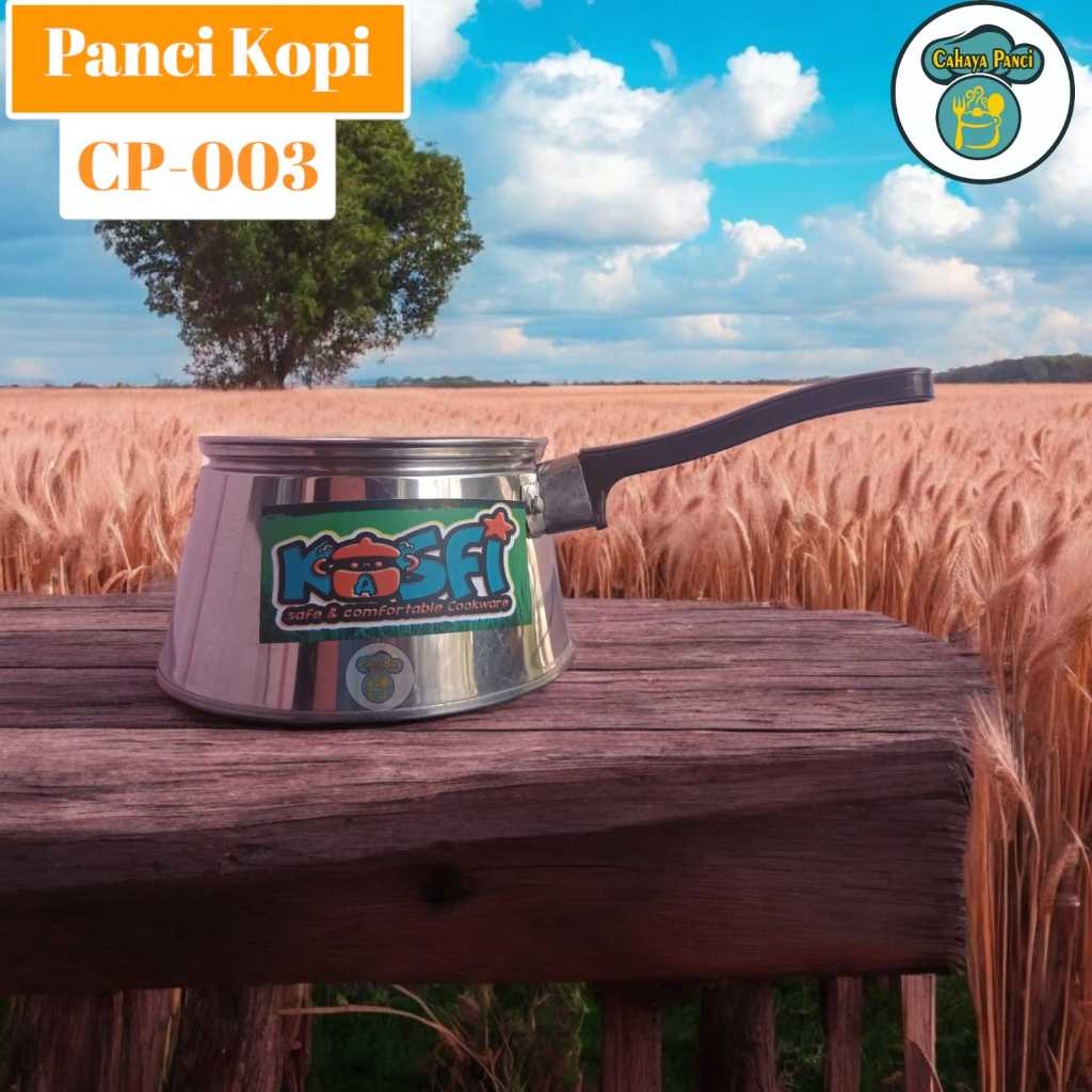 Panci Kopi PLUS BABBEL TANPA TUTUP ,  Panci Seduh Kopi Stainles, Panci Sulthan Mini, Panci Stainless