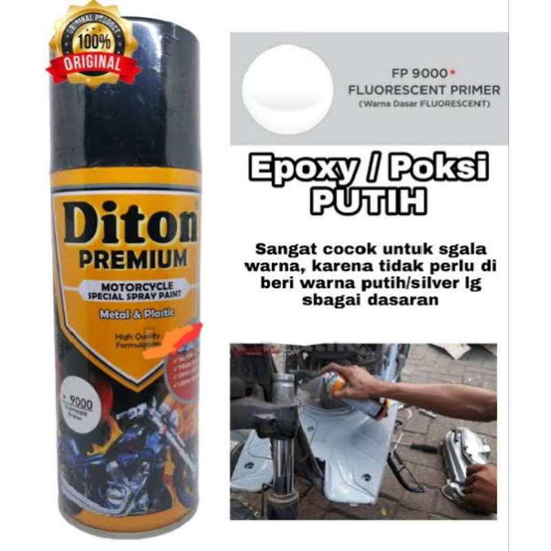 Pilok Poksi Putih Cat Dasar Epoxy 9000 * Fluorescent Primer Diton Premium