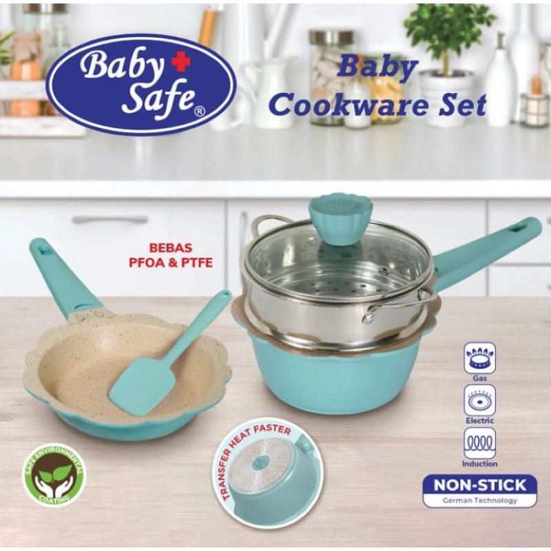 Littlezyan - Baby Safe Cookware Set / Panci Masak Mpasi
